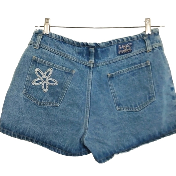No Excuses Sexy Jeanswear Short Button Fly Jean Shorts Sz 13/14 - Picture 4 of 6